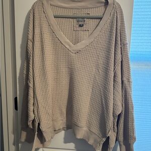 Levi's Cream V-Neck Sweater for Women